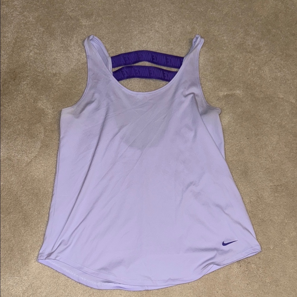 Nike White Sleeveless Backless Tank Top